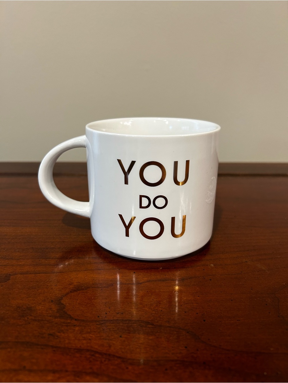 Chez Gagne White Ceramic Mug with Gold "YOU DO YOU"